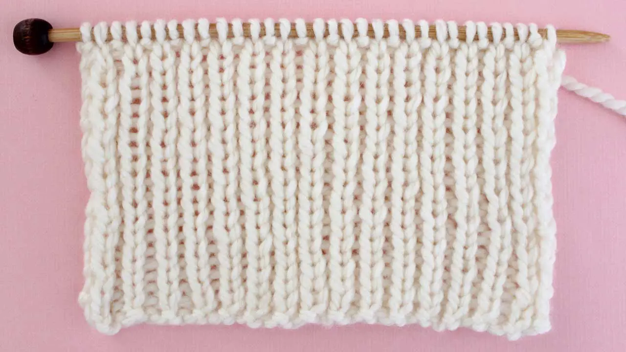 1x1 Rib Stitch Knitting Pattern