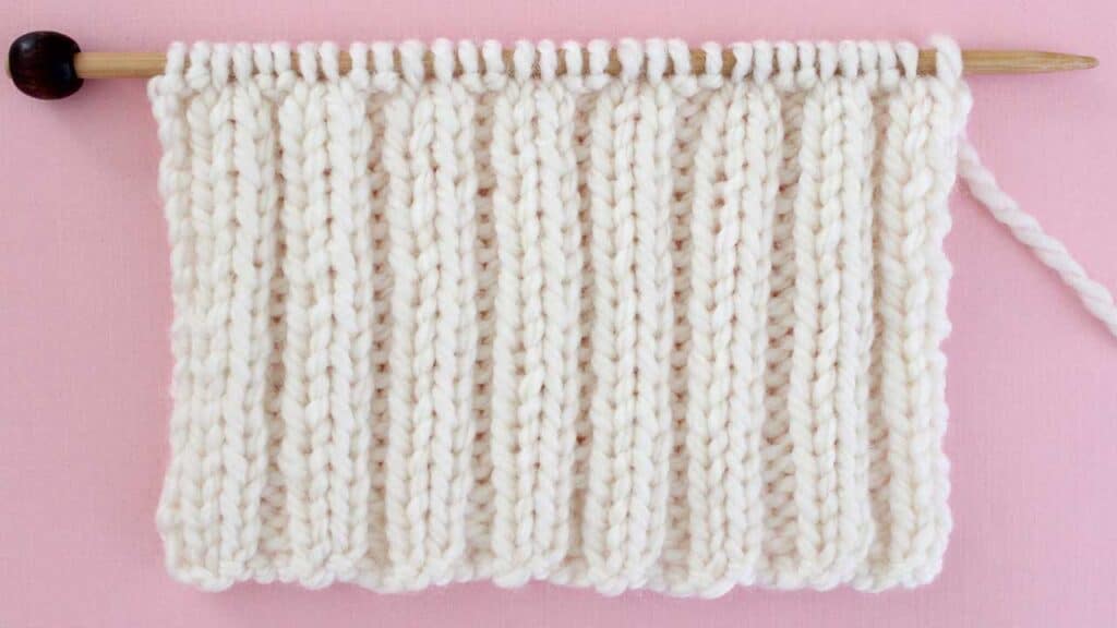 2x2 Rib Stitch Knitting Pattern for Beginners - Studio Knit