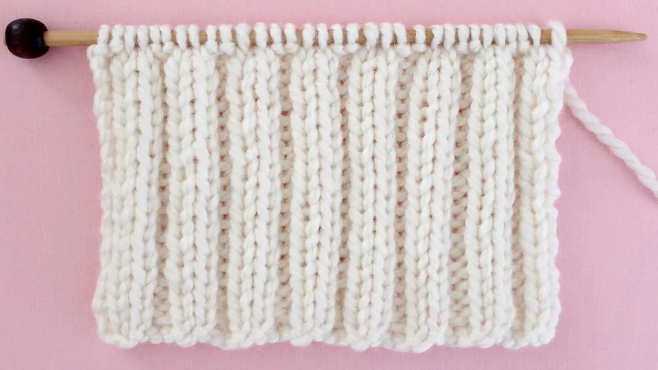 2x2 Rib Stitch Knitting Pattern