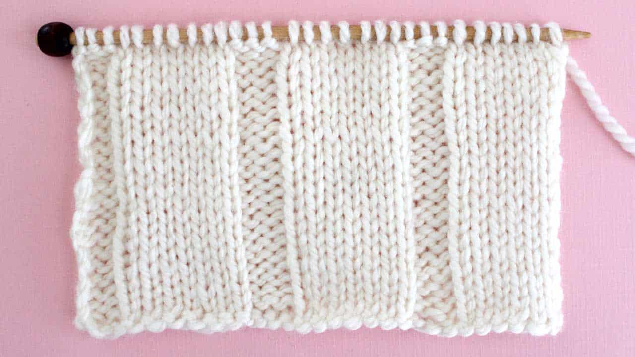 7x3 Flat Rib Stitch Knitting Pattern