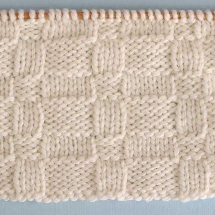 Wide Basket Weave Stitch Knitting Pattern