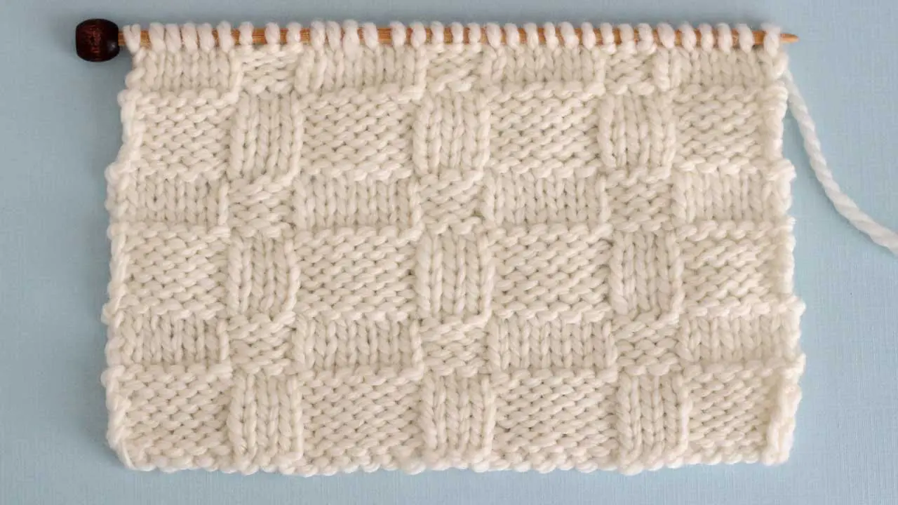 Wide Basket Weave Stitch Knitting Pattern
