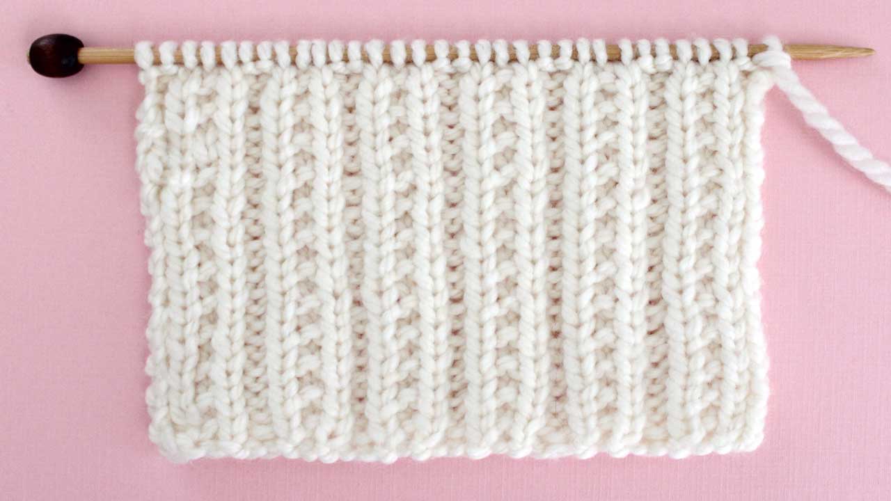 Beaded Rib Stitch Knitting Pattern