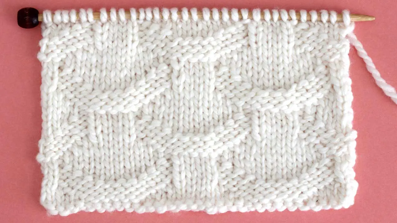Basket Loop Stitch Knitting Pattern