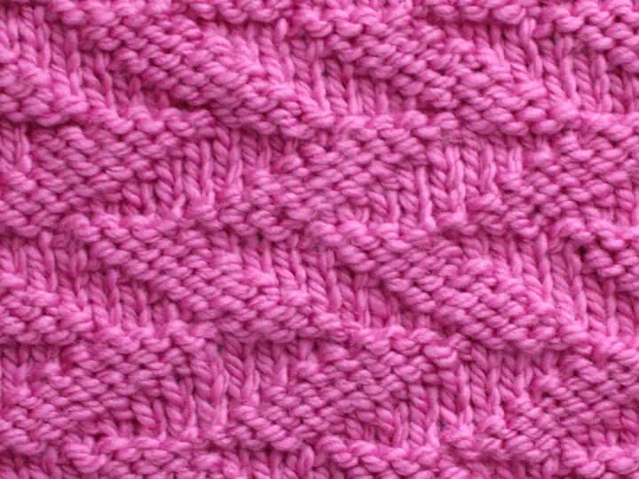 Cut Diagonals Stitch Knitting Pattern