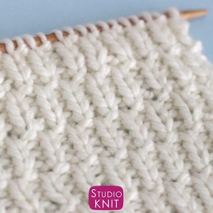 Long Raindrops Stitch Knitting Pattern for Beginners - Studio Knit