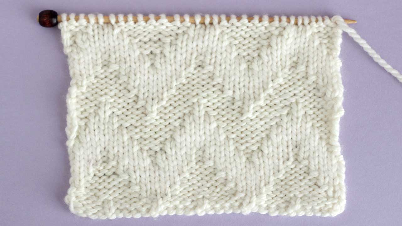 Wide Chevron Zigzag Stitch Knitting Pattern