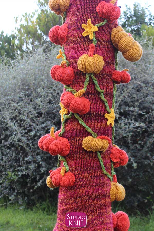 Knitting a Pumpkin Patch Forest in Salesforce Park