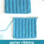 Garter Ribbing knit stitch pattern with both right and wrong sides by Studio Knit.