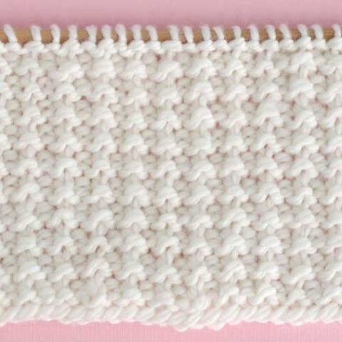 Sand Stitch Knitting Pattern Swatch