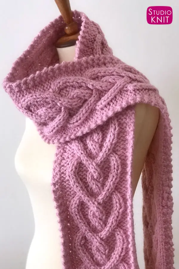 Knitting Pattern Heart Cable Knit by Studio Knit
