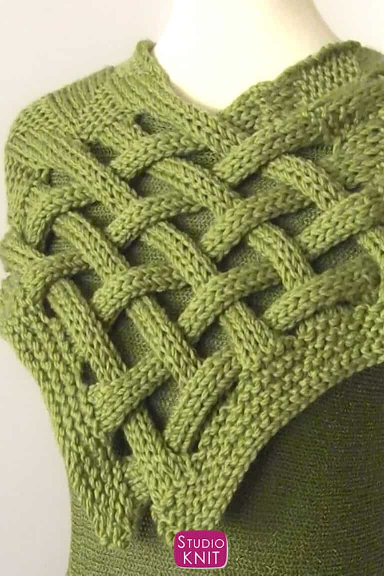 Braided Celtic Knot Scarf Knitting Pattern Studio Knit