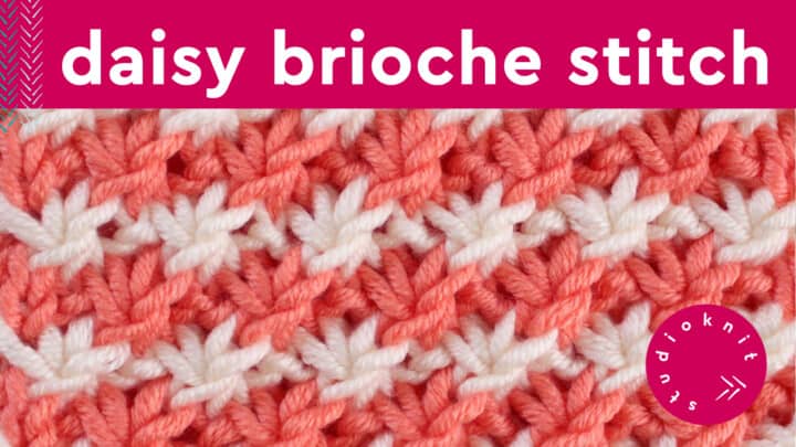 Daisy Stitch Knitting Brioche Pattern