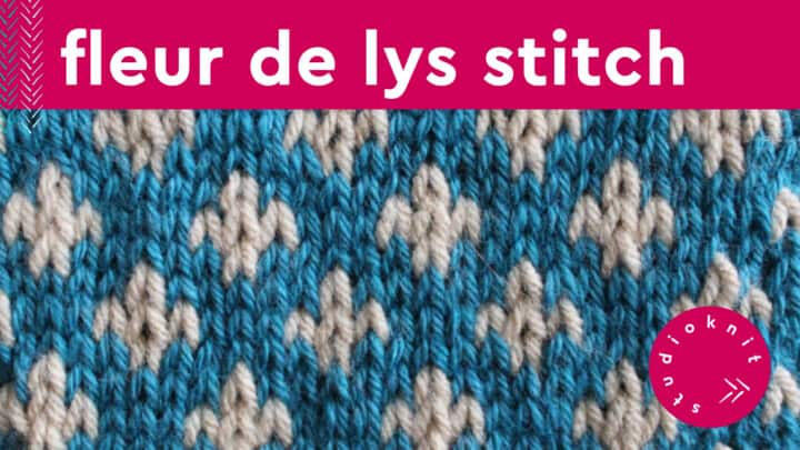 Fleur De Lys Stitch Knitting Pattern