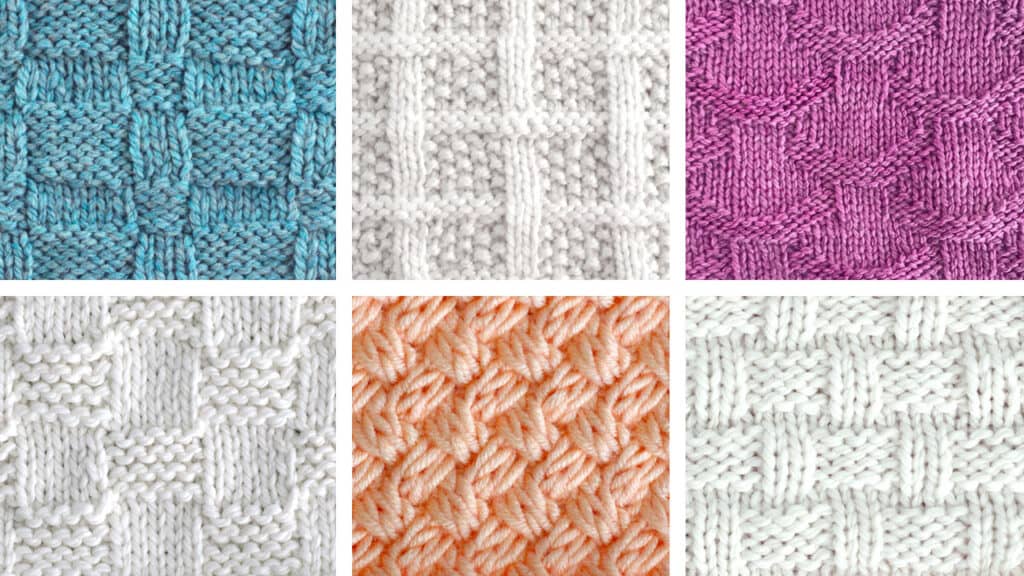 Knit Basketweave Stitch Variations