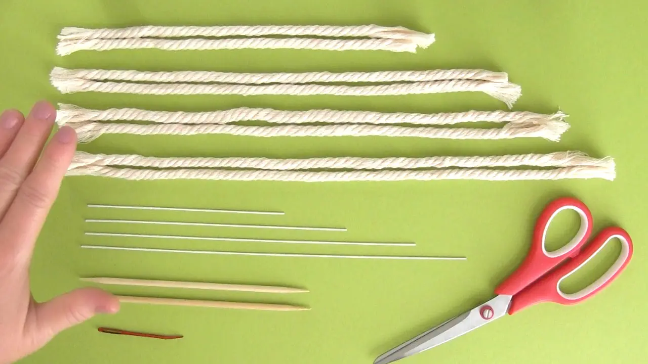 Boho Rainbow Materials with Rope, Wire, and Tools