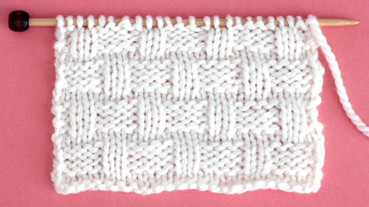 Classic Basket Weave Stitch Knitting Pattern