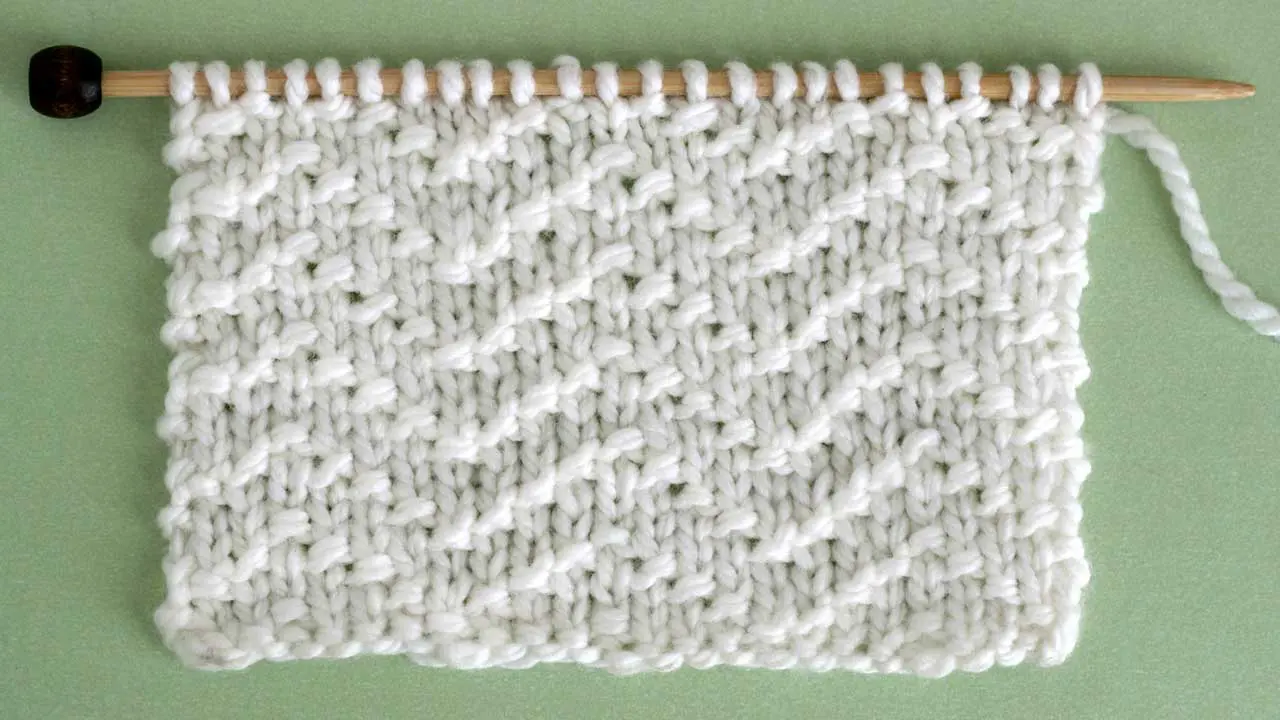 Chevron Seed Knit Stitch Pattern