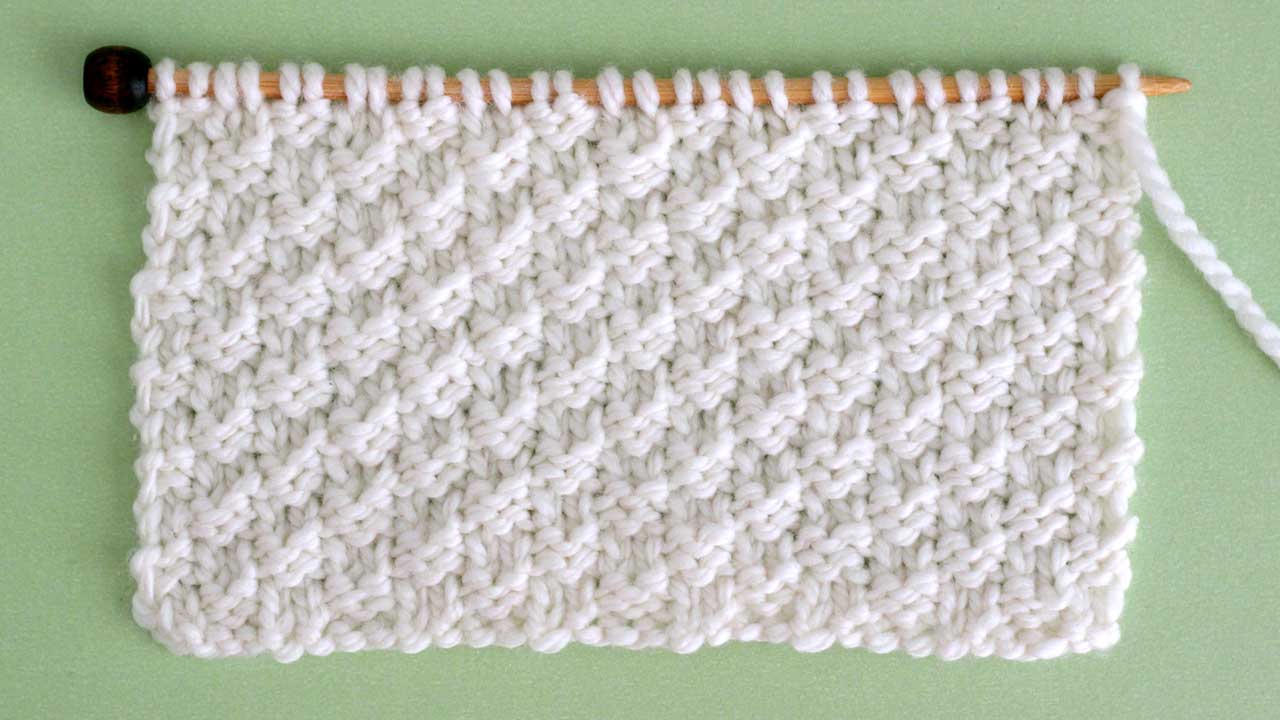 Double Moss Knit Stitch Pattern