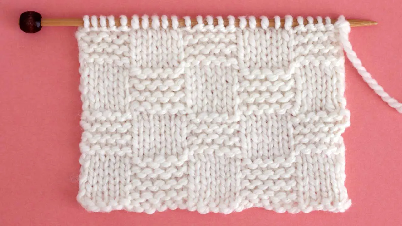 Garter Checkerboard Stitch Knitting Pattern