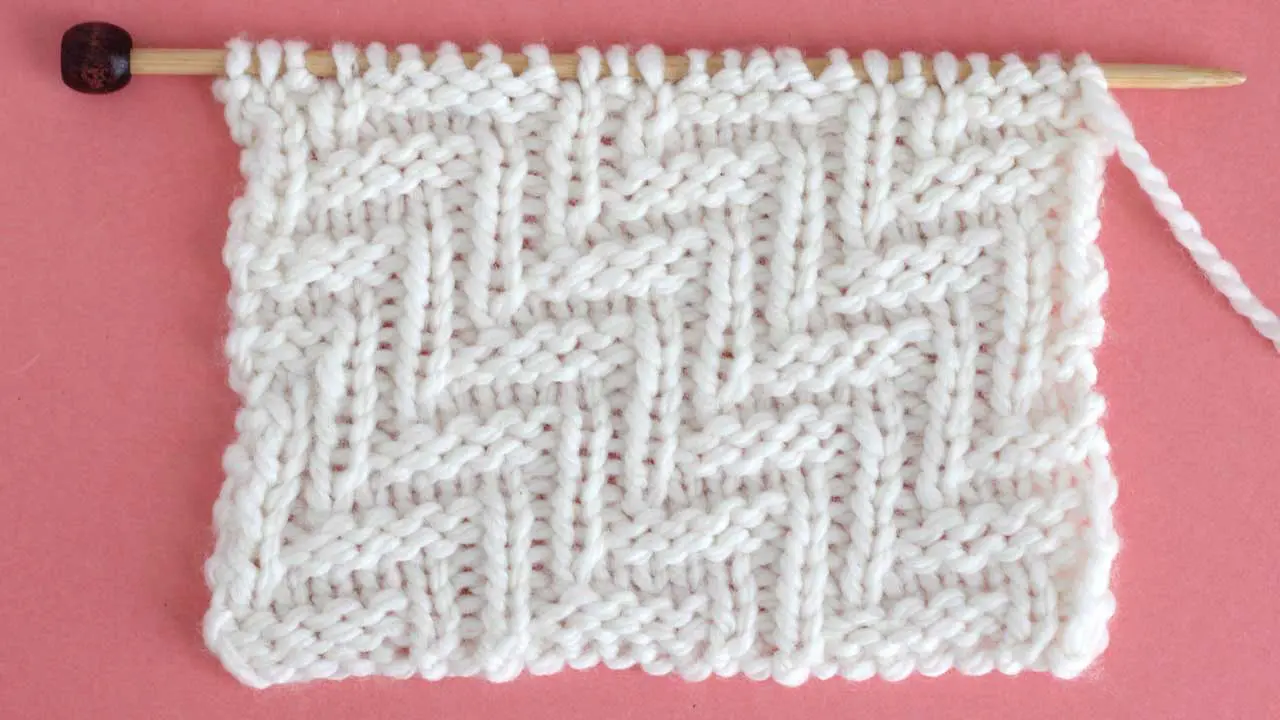 Diagonal Chevron Zigzag Stitch Knitting Pattern
