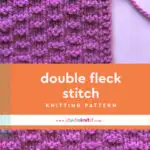 Double Fleck Knitting Pattern in Purple Yarn.