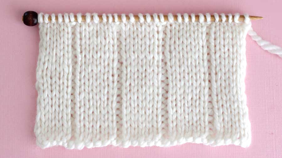 5×1 Flat Rib Stitch Knitting Pattern for Beginners
