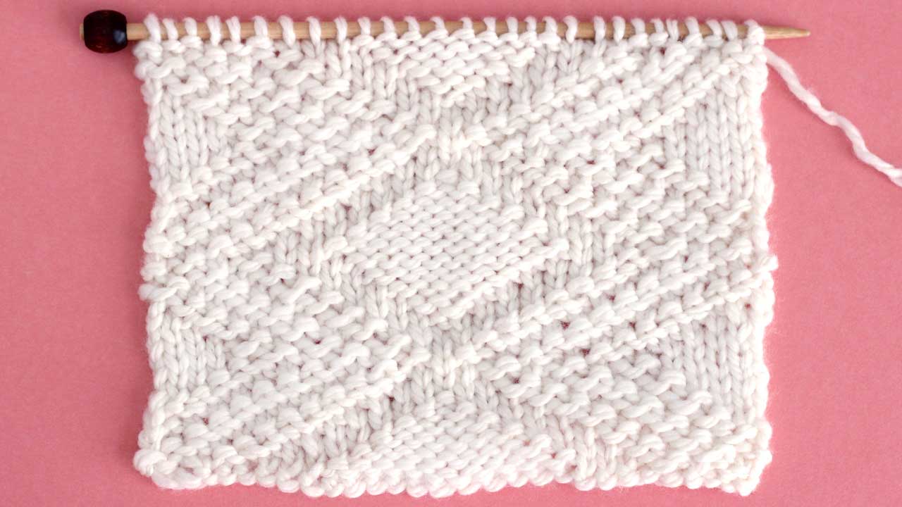 Fancy Diamond Stitch Knitting Pattern