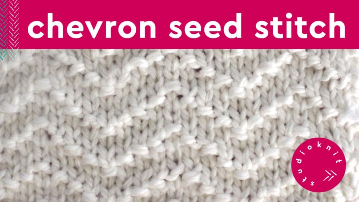 Chevron Seed Stitch Knitting Pattern for Beginners