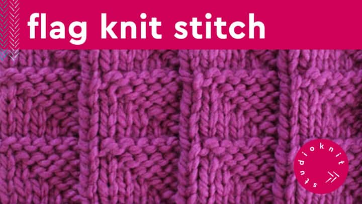 Flag Stitch Knitting Pattern for Beginners