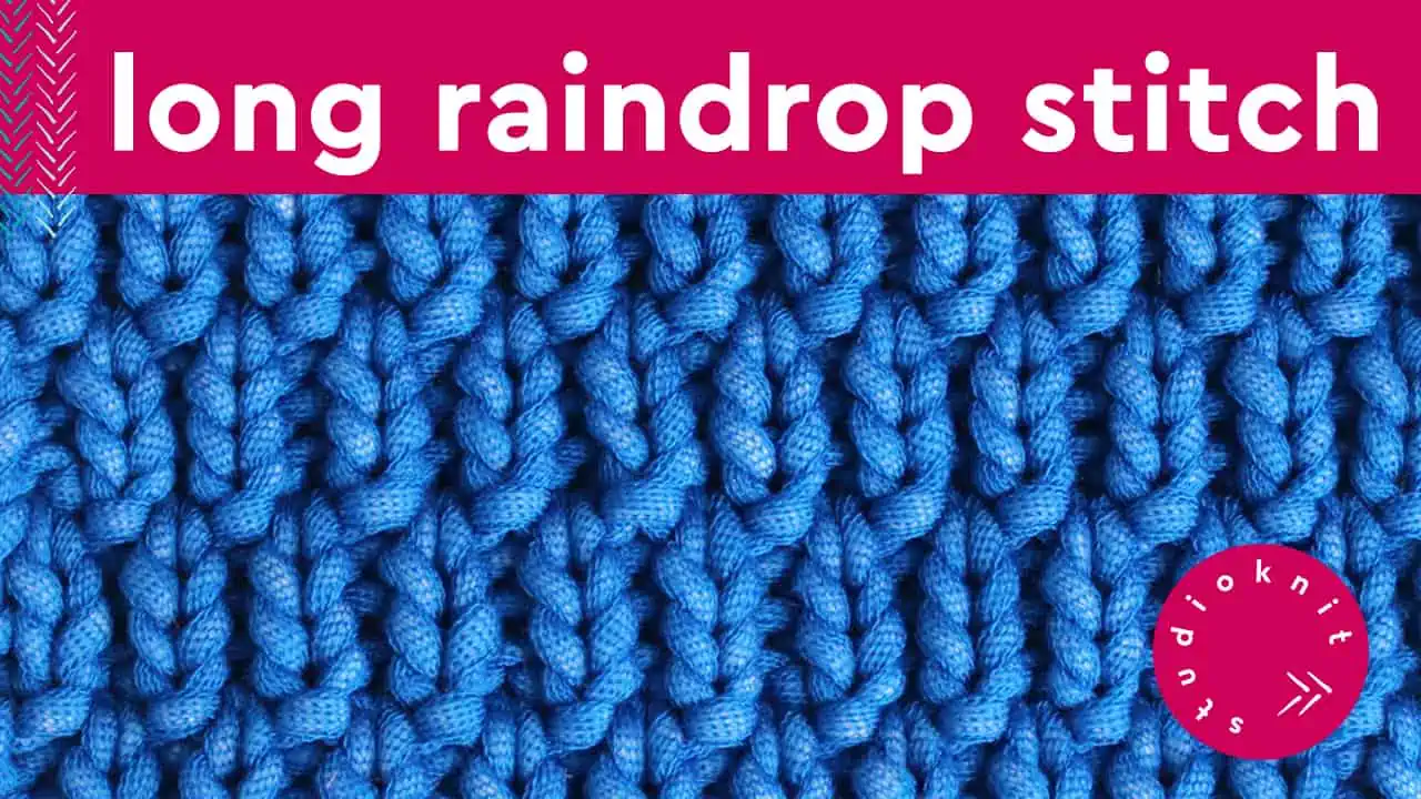 Long Raindrops Stitch Knitting Pattern