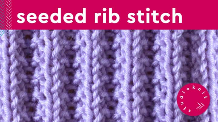 Seeded Rib Stitch Knitting Pattern for Beginners