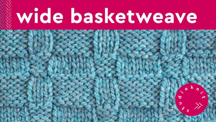 Wide Basket Weave Stitch Knitting Pattern for Beginners