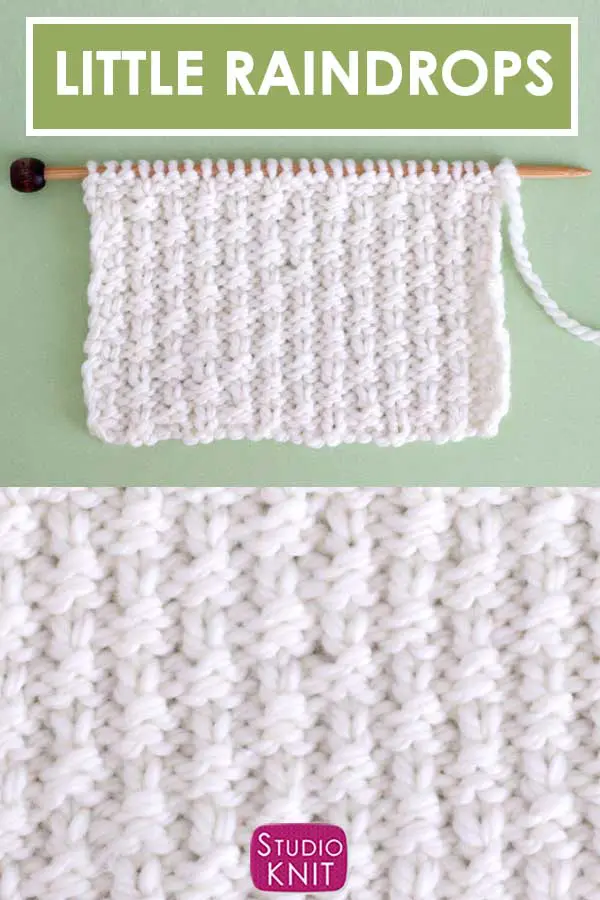 Little Raindrops Stitch Knitting Pattern