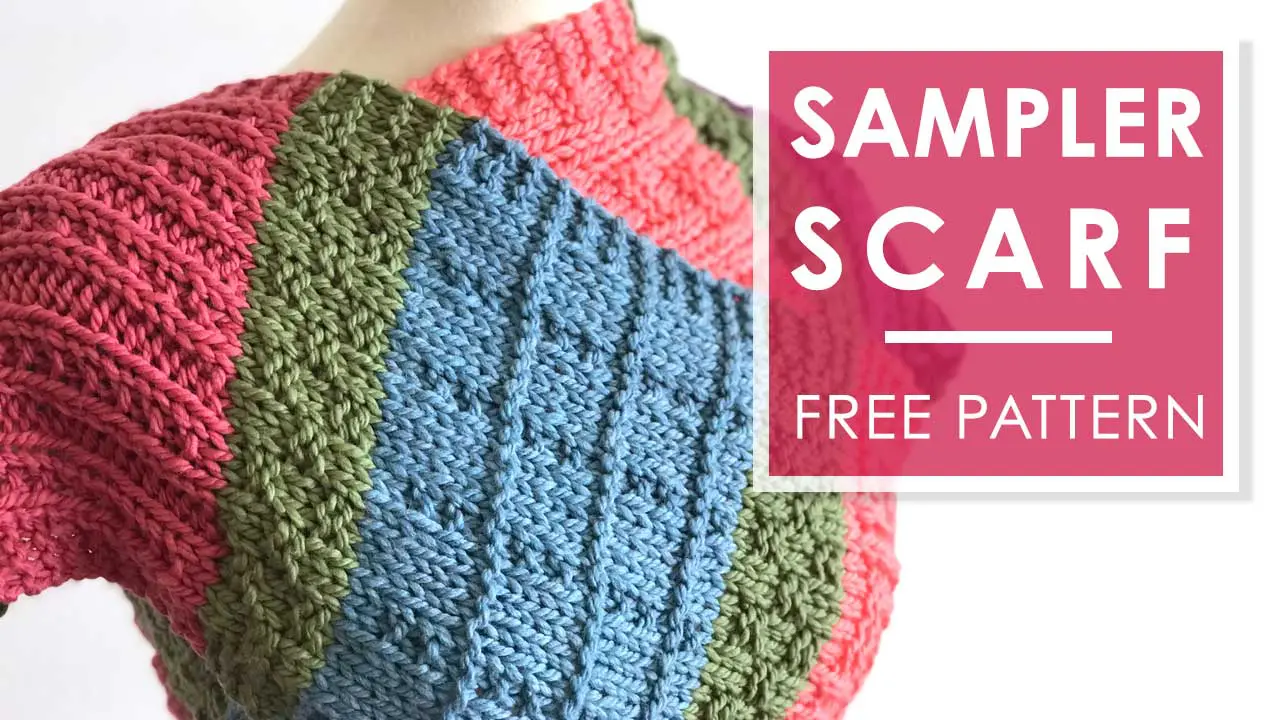 Free Easy Color Block Scarf Knitting Pattern