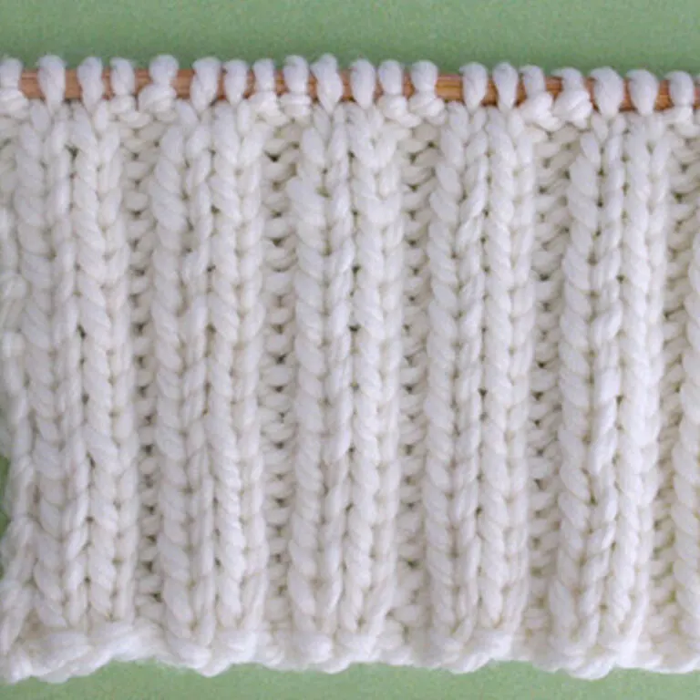2×2 Rib Stitch Knitting Pattern for Beginners