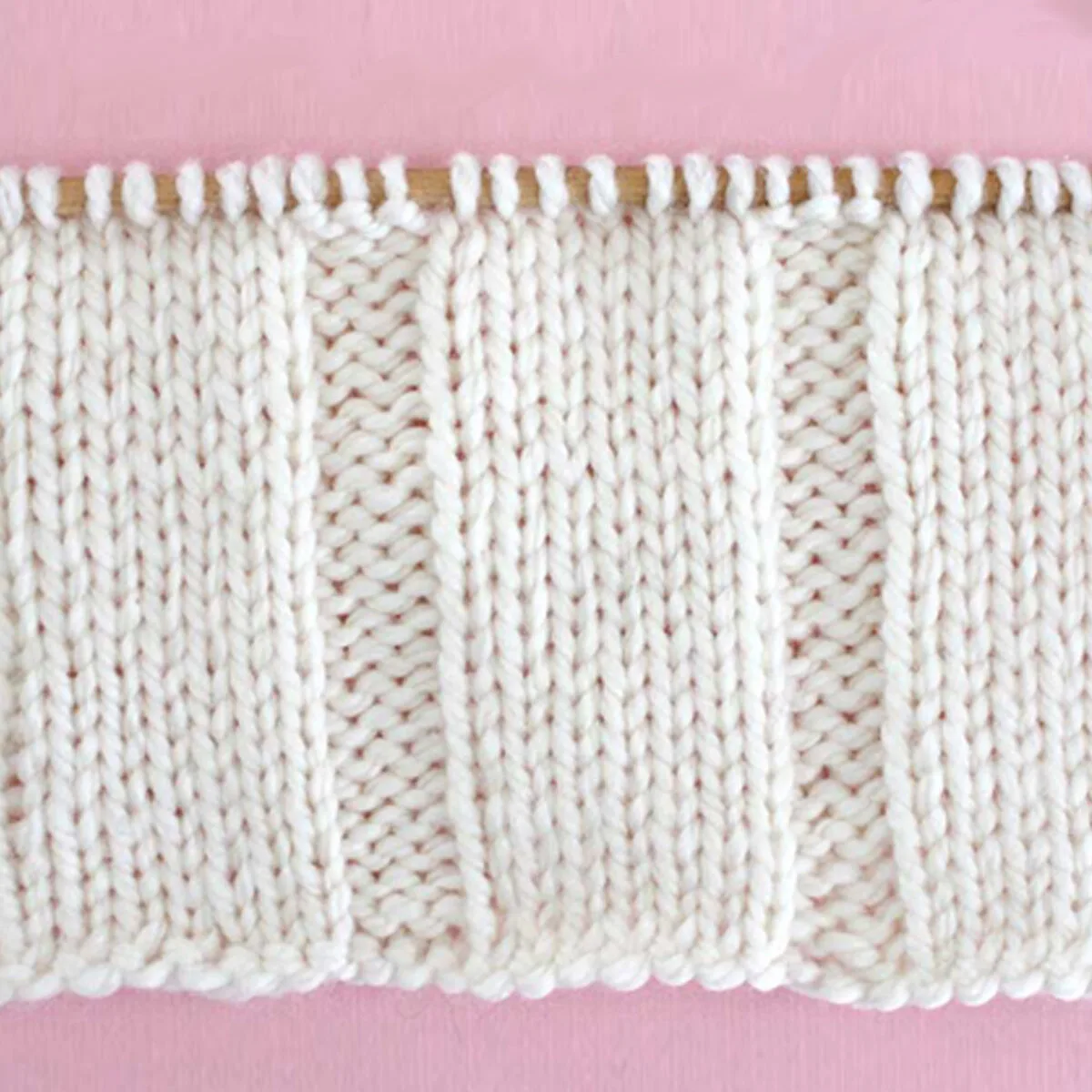 7x3 Flat Rib Stitch Knitting Pattern for Beginners - Studio Knit