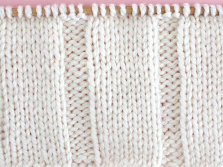7x3 Flat Rib Stitch Knitting Pattern for Beginners - Studio Knit