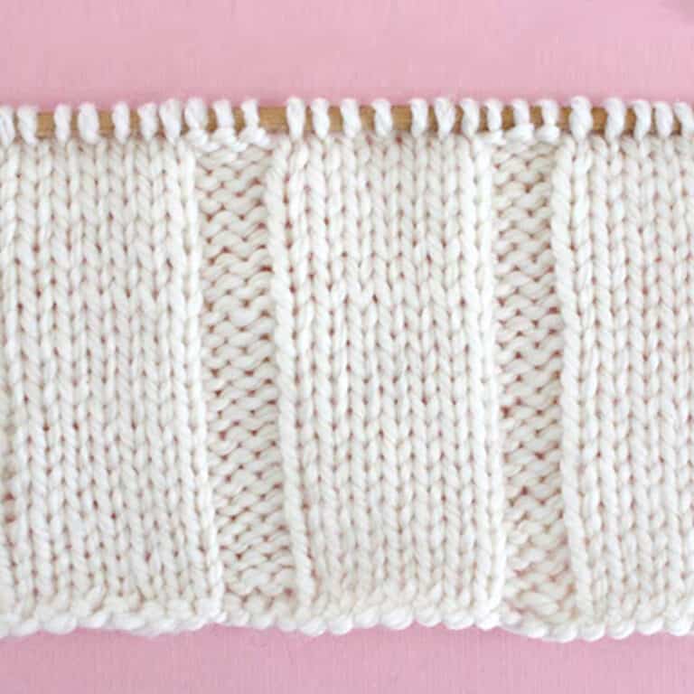 7×3 Flat Rib Stitch Knitting Pattern for Beginners