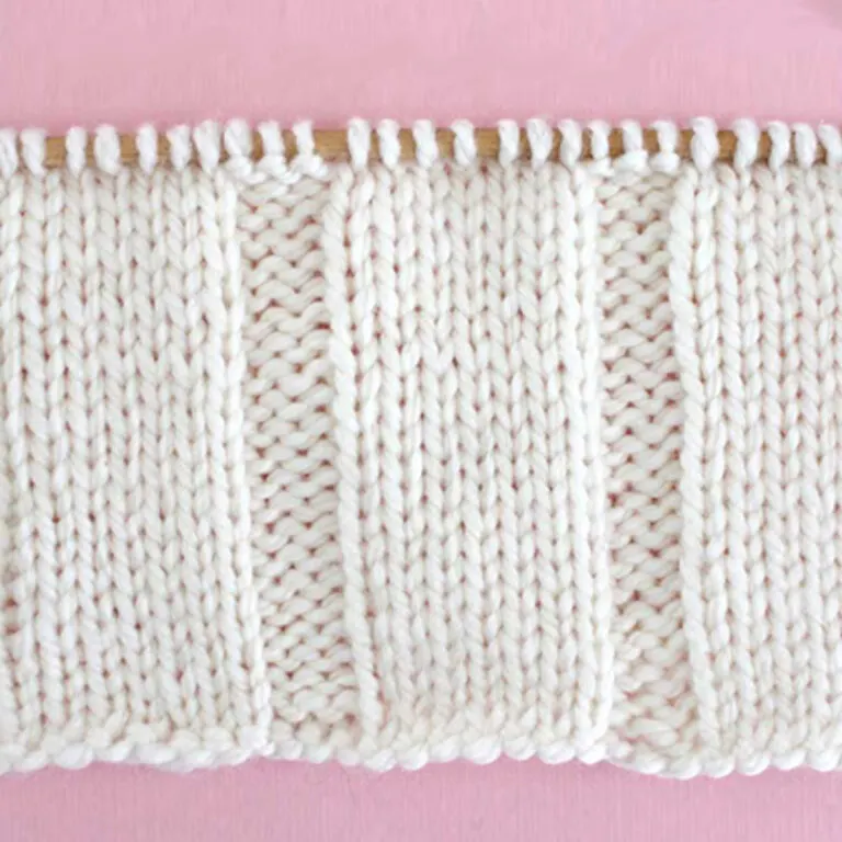 7×3 Flat Rib Stitch Knitting Pattern for Beginners