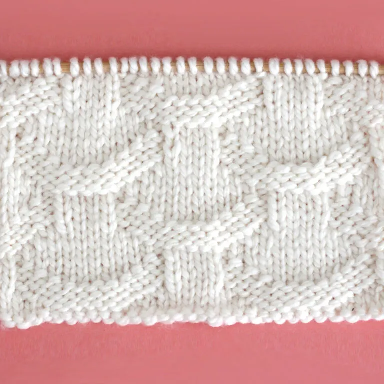 Basket Loop Stitch Knitting Pattern for Beginners