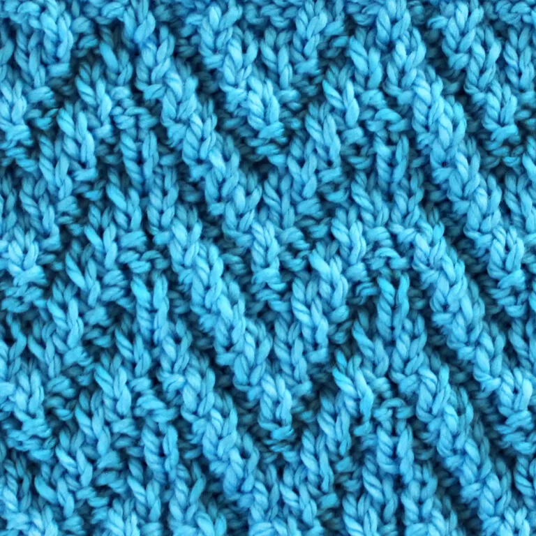 Chevron Rib Stitch Knitting Pattern for Beginners