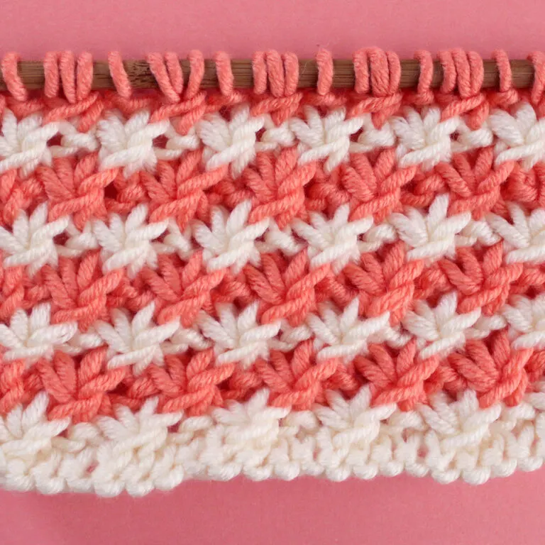 Daisy Stitch Knitting Brioche Pattern