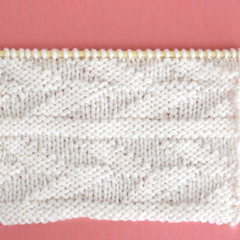 Embossed Leaf Stitch Knitting Pattern for Beginners