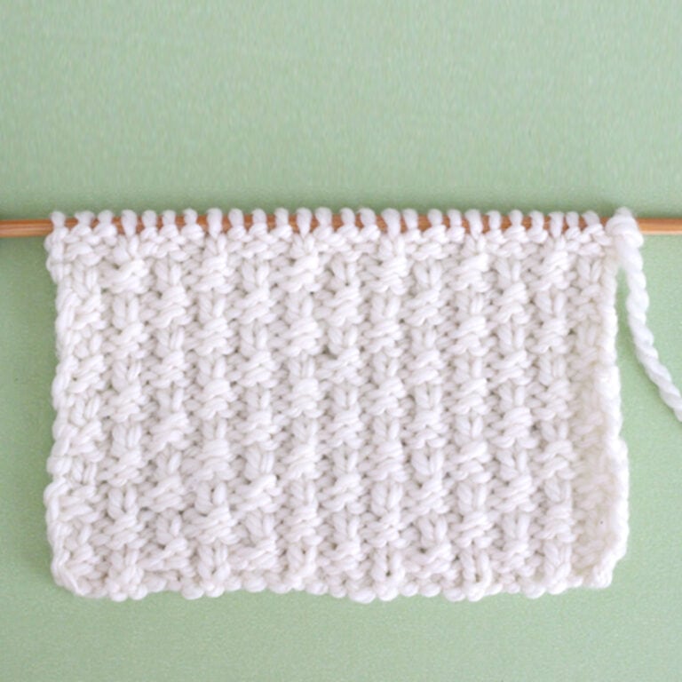 Little Raindrops Stitch Knitting Pattern for Beginners