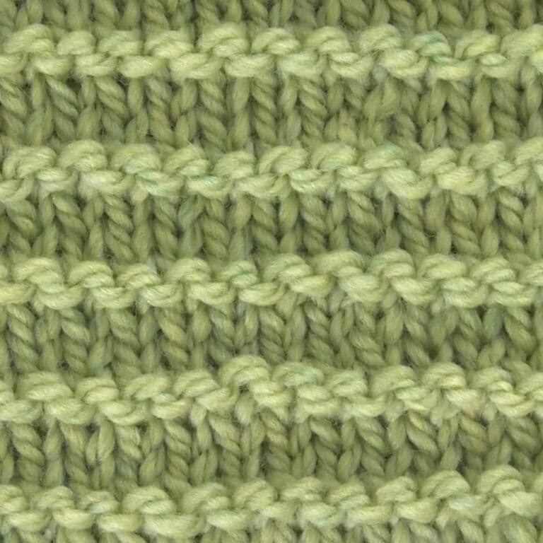 Purl Ridge Stitch Knitting Pattern for Beginners