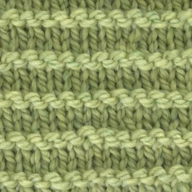 Purl Ridge Stitch Knitting Pattern for Beginners