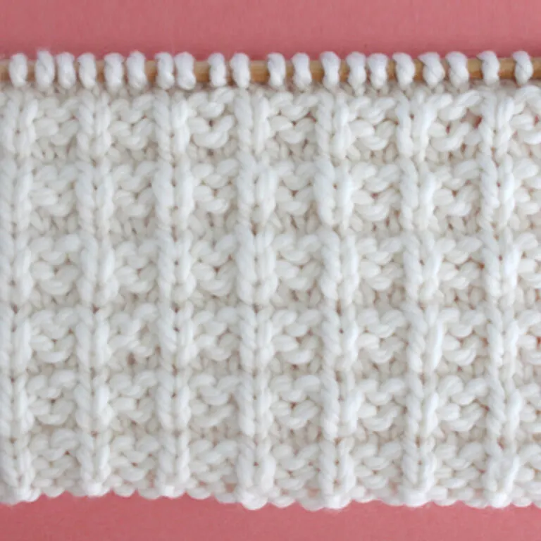 Waffle Stitch Knitting Pattern for Beginners