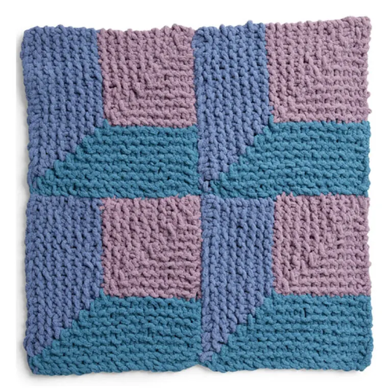 Attic Windows Square Knitting Pattern