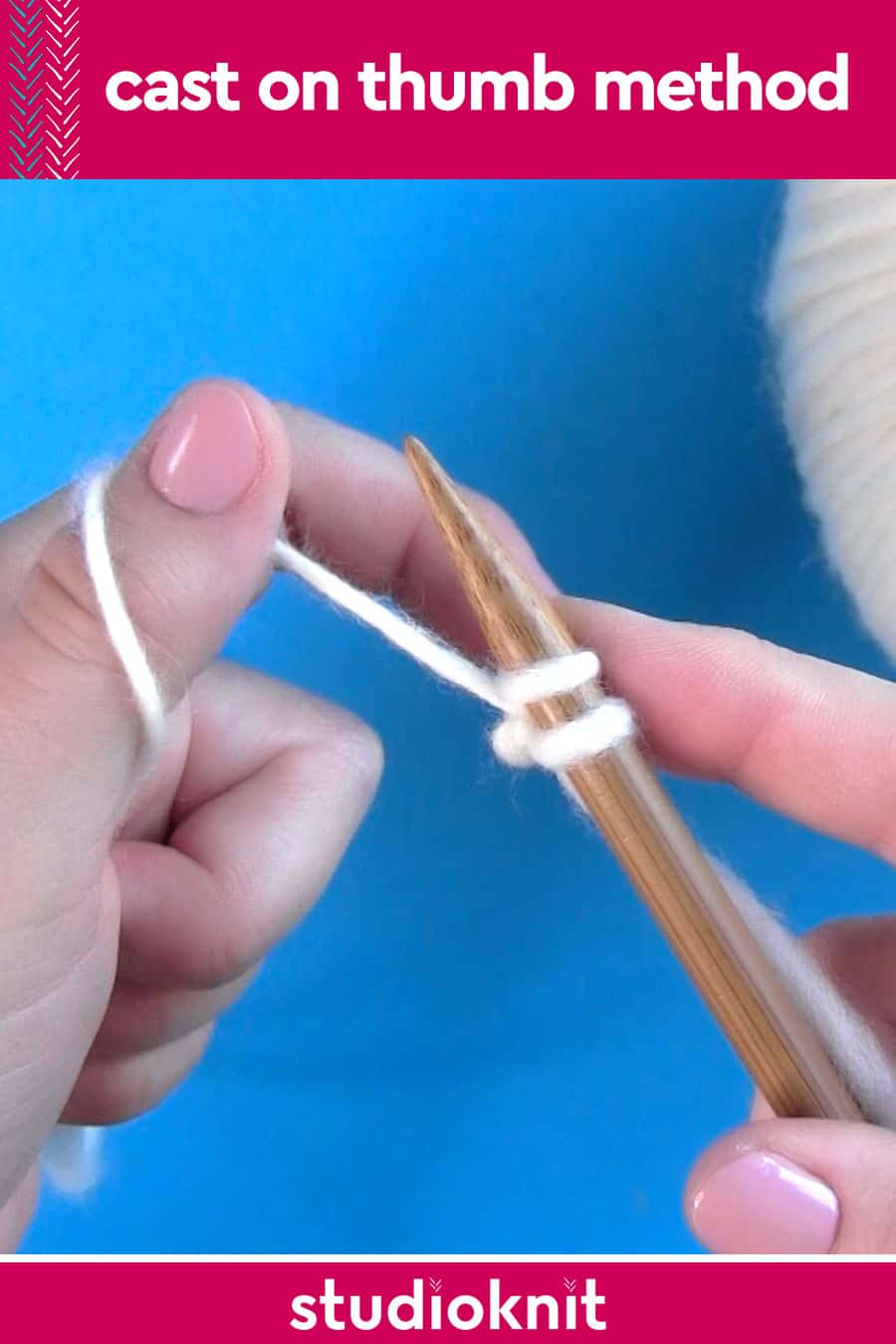 Cast On Thumb Method Easy for Beginners Studio Knit